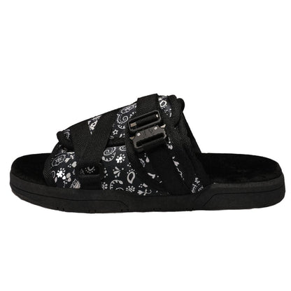 Bandana Print Slide Sandals