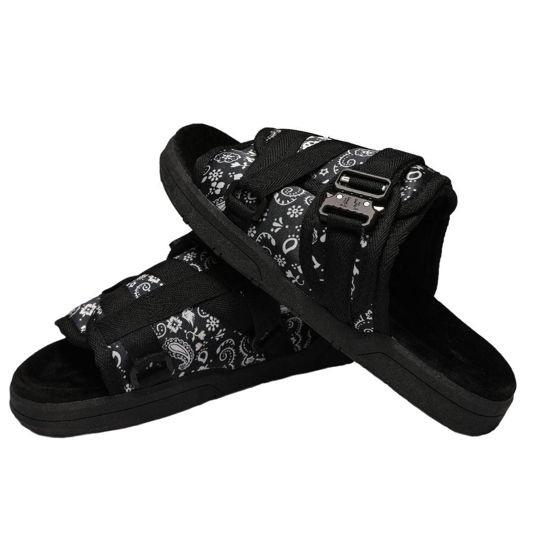 Bandana Print Slide Sandals