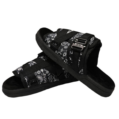 Bandana Print Slide Sandals