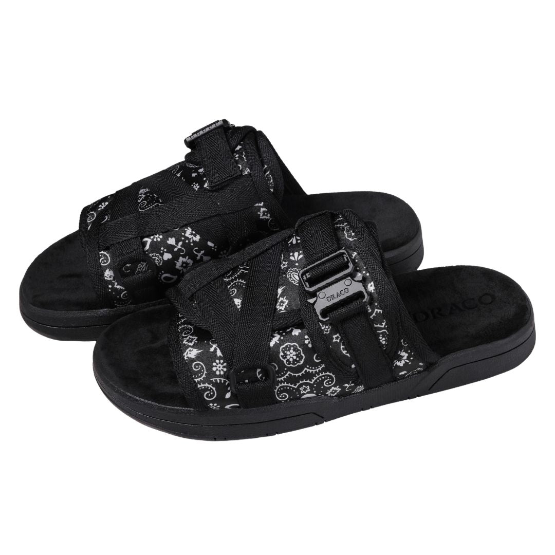 Bandana Print Slide Sandals