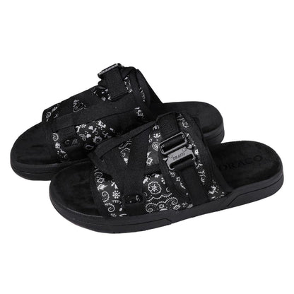 Bandana Print Slide Sandals