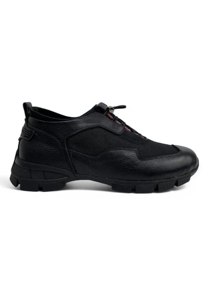 Breathable Mesh & Leather Slip-On Casual Sneakers