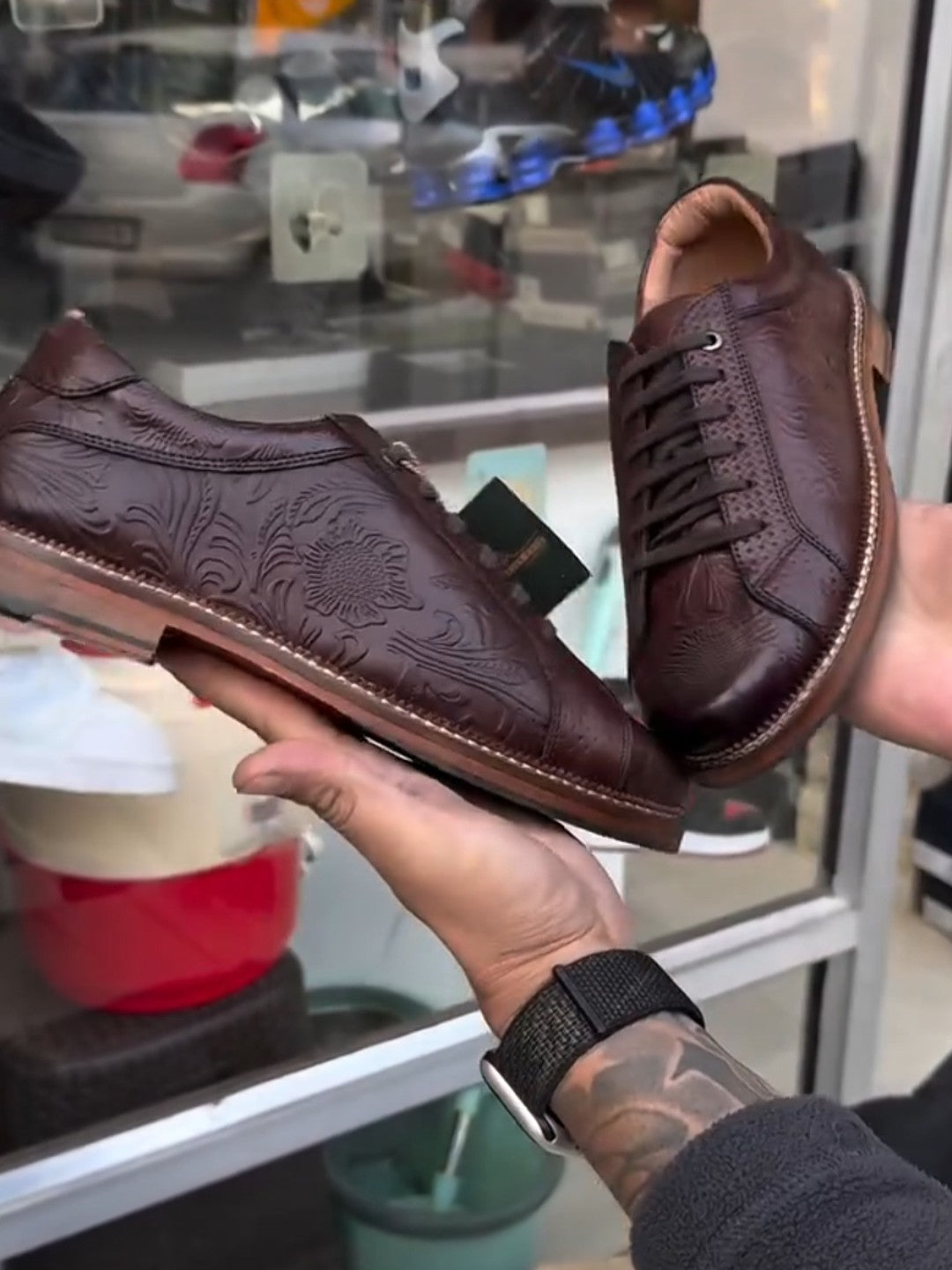 Strumento Handtooled Derby Shoes