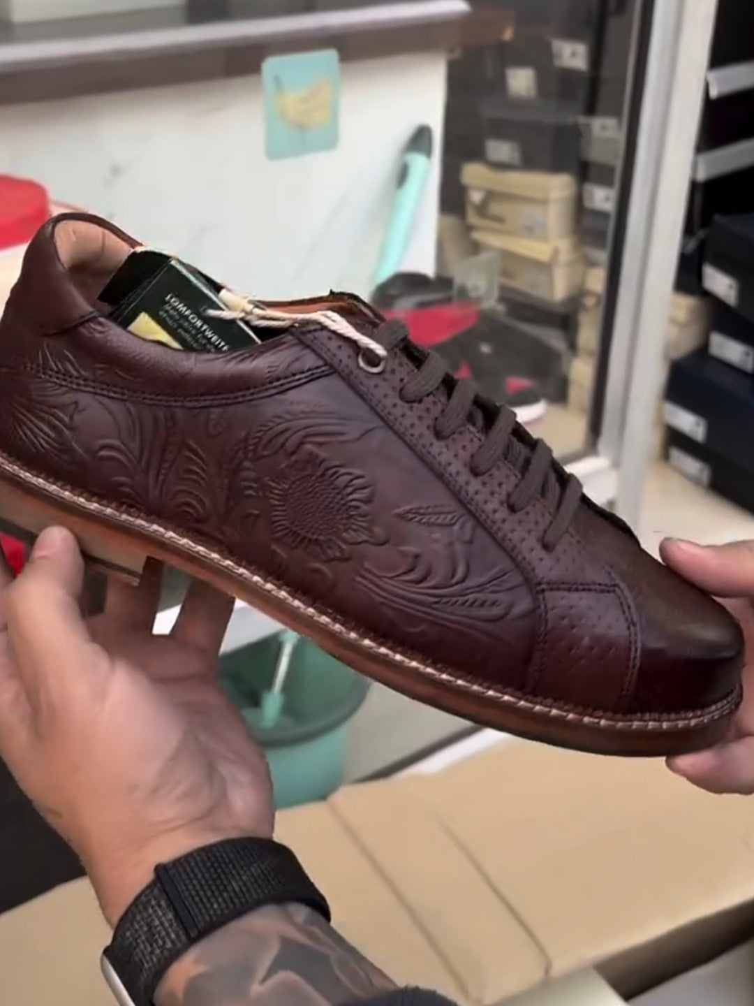 Strumento Handtooled Derby Shoes