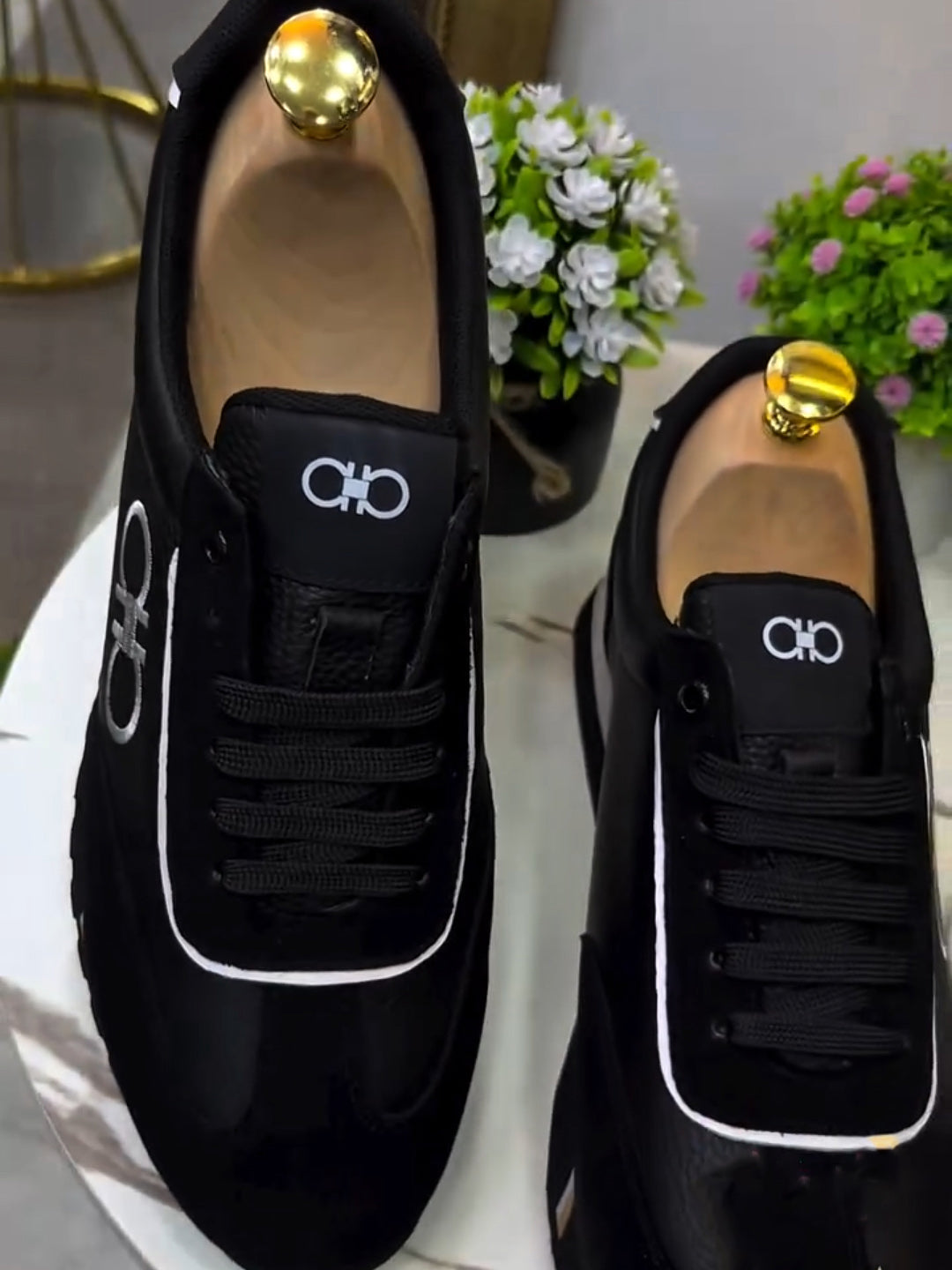 New Suede & Leather Patchwork Retro Running Sneakers