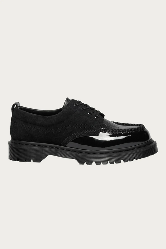 Handmade Black Multi Leather Shoes