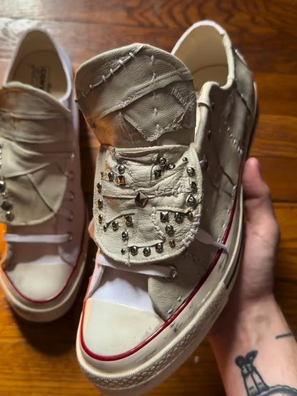 Studded Colorblock Canvas Sneakers