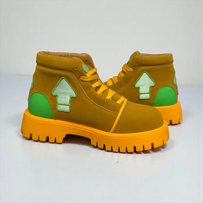Chunky Platform High-Top Booster Work Boots