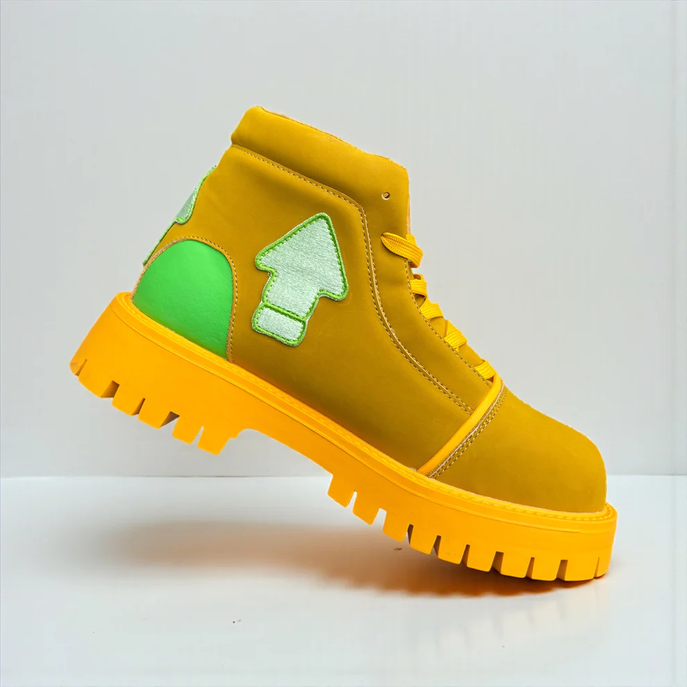Chunky Platform High-Top Booster Work Boots
