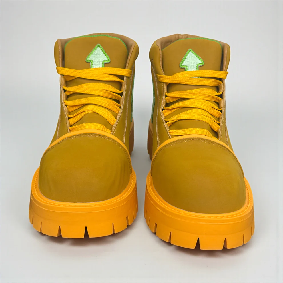 Chunky Platform High-Top Booster Work Boots