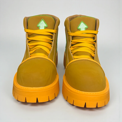 Chunky Platform High-Top Booster Work Boots