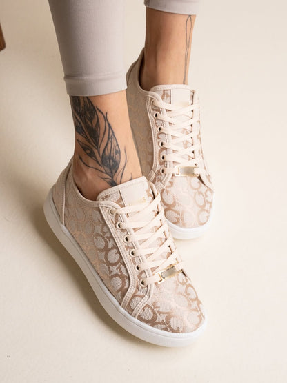 Women Monogram Print Low Top Sneaker