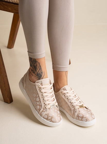 Women Monogram Print Low Top Sneaker