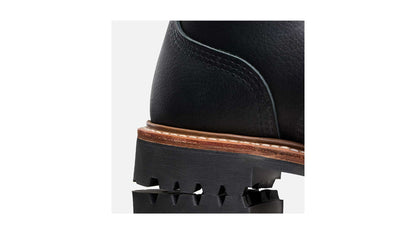 Handcrafted Leather Lace-Up Work Boots with High-Traction Anti-Slip Sole
