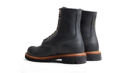 Handcrafted Leather Lace-Up Work Boots with High-Traction Anti-Slip Sole