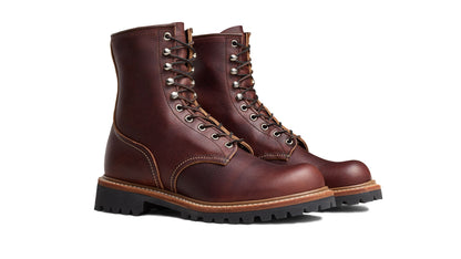 Handcrafted Leather Lace-Up Work Boots with High-Traction Anti-Slip Sole