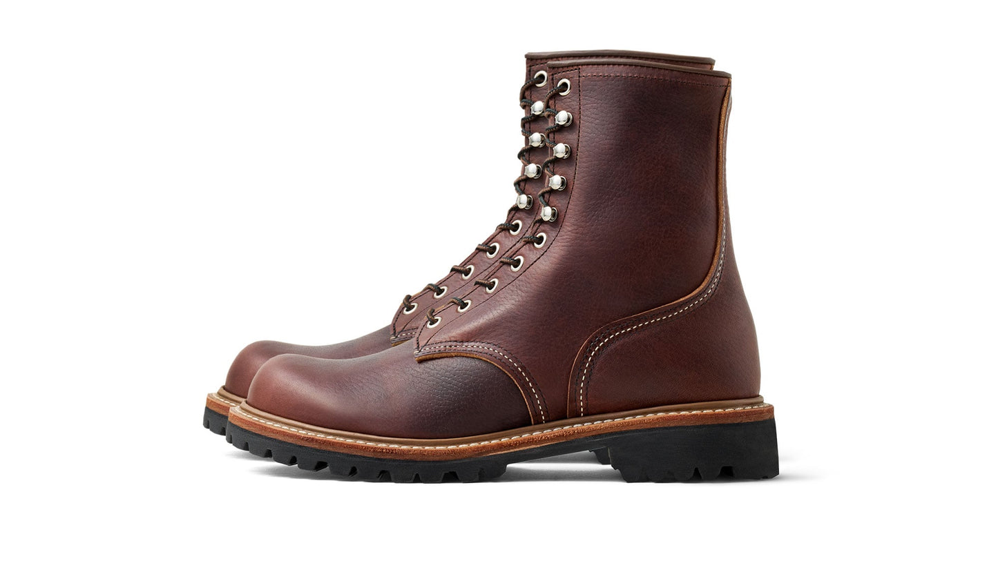 Handcrafted Leather Lace-Up Work Boots with High-Traction Anti-Slip Sole