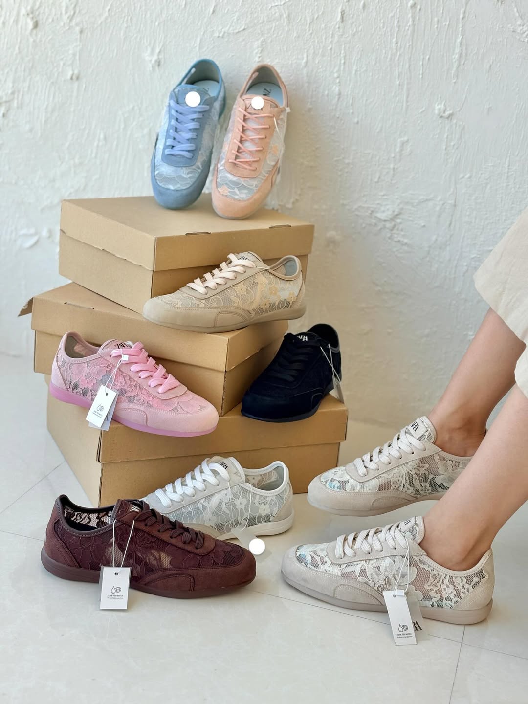 Mesh Cutout Lace Soft Sole Casual Flats