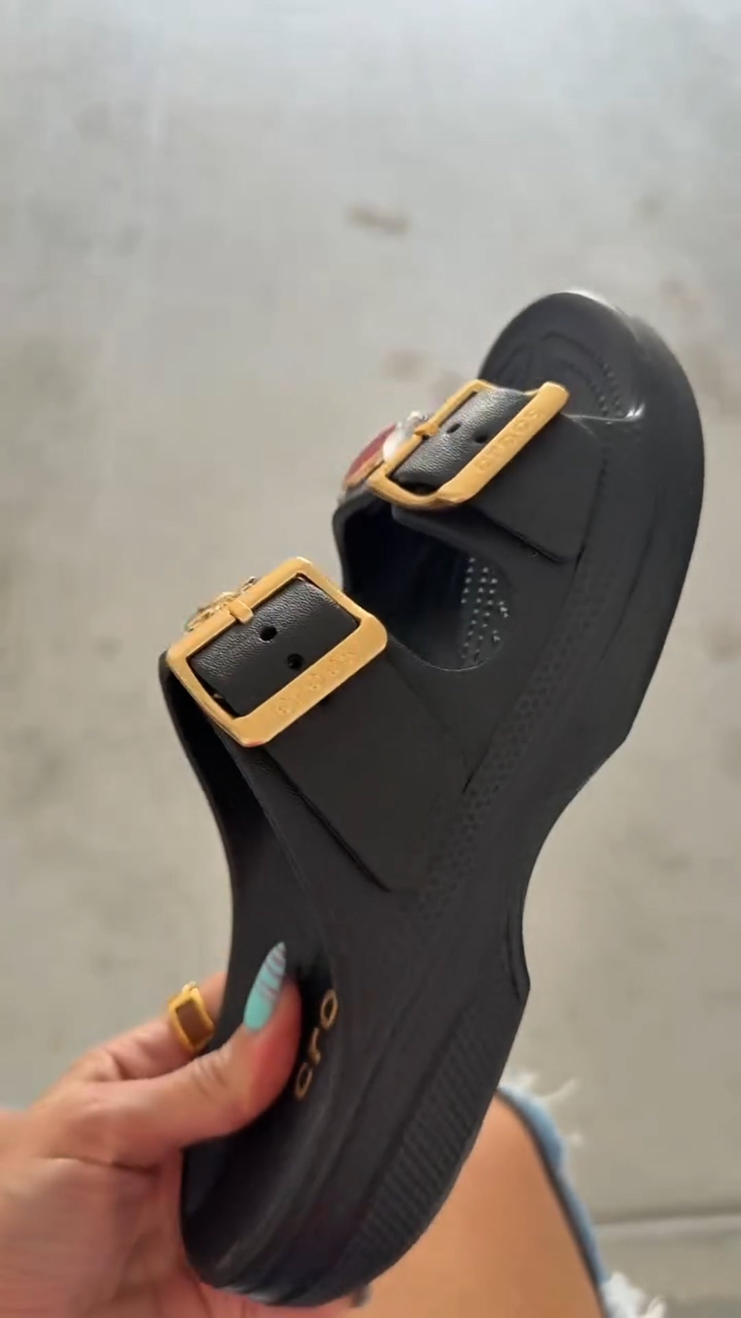 Boho Charm Double Buckle Slides