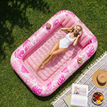 Tropical Inflatable Tanning Pool Float