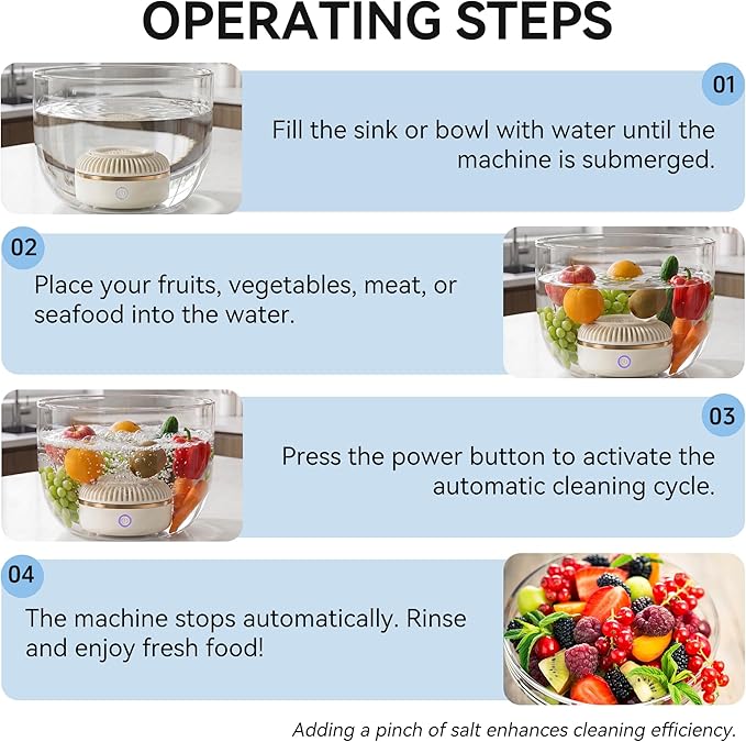 Titanium Electrolysis Food Cleaner