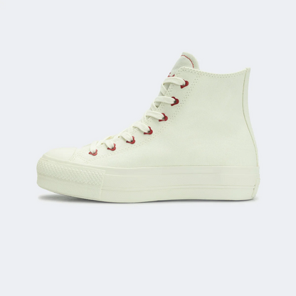 New Lift Chucks In Love White Old Red Burgundy High-Top Canvas Shoes
