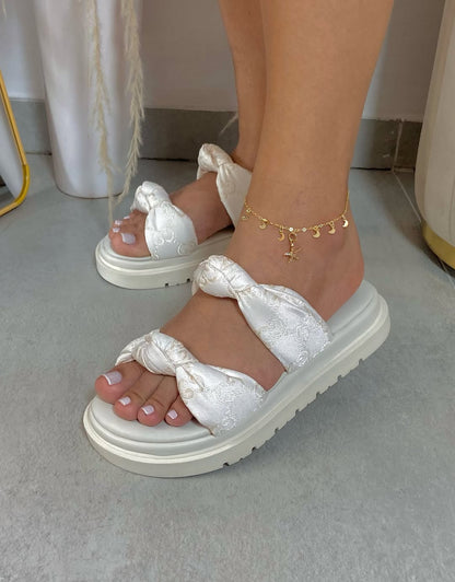 Monogram Braided Platform Slides