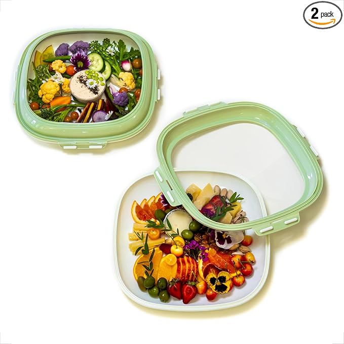 Portable Snack Tray Container Set
