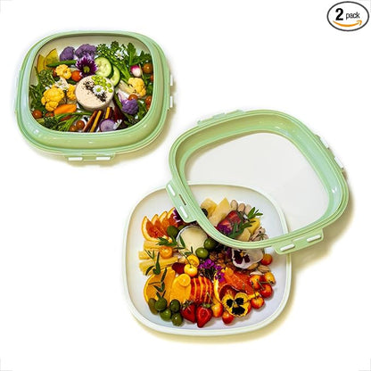 Portable Snack Tray Container Set