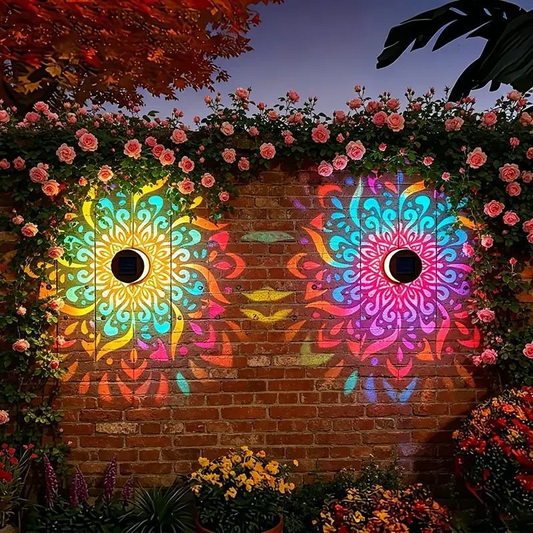 Solar Mandala Projection Wall Lights (2-Pack)
