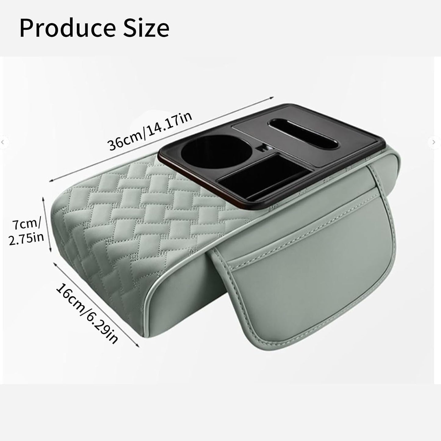 Leather Car Armrest Organizer