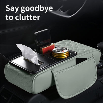 Leather Car Armrest Organizer