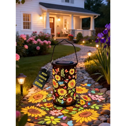Solar Sunflower Projection Lantern