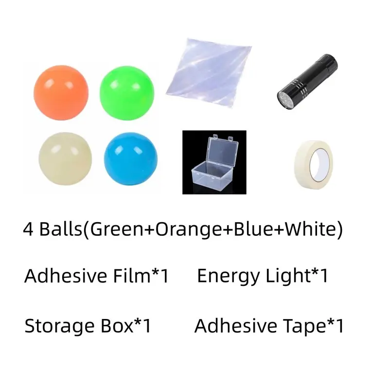 Neon Sticky Ceiling Balls – Fun Throwing Game