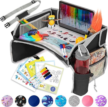 Kids Travel Tray with Tablet Holder