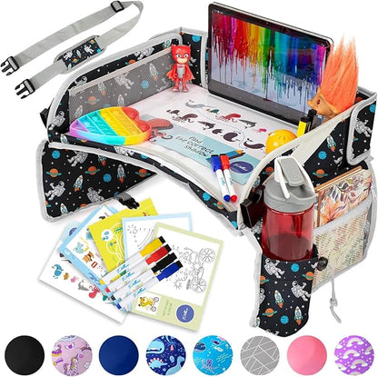 Kids Travel Tray with Tablet Holder