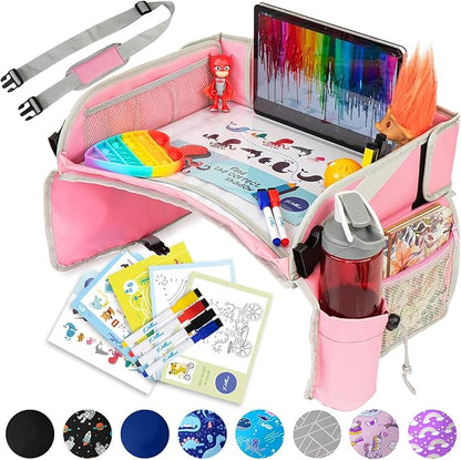 Kids Travel Tray with Tablet Holder