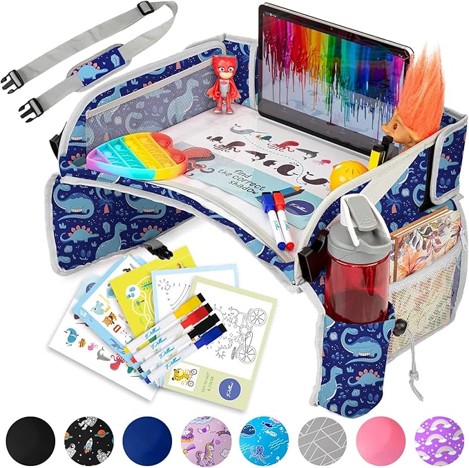 Kids Travel Tray with Tablet Holder