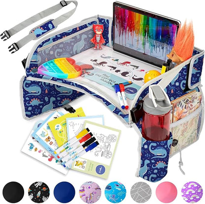 Kids Travel Tray with Tablet Holder