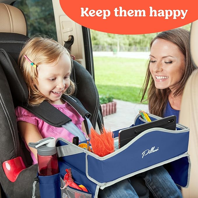 Kids Travel Tray with Tablet Holder