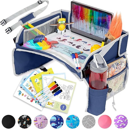 Kids Travel Tray with Tablet Holder