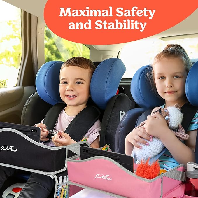Kids Travel Tray with Tablet Holder