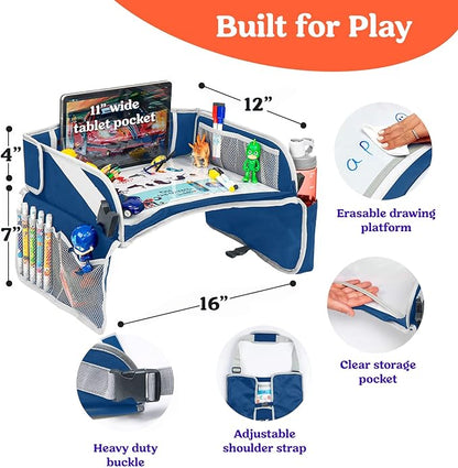 Kids Travel Tray with Tablet Holder