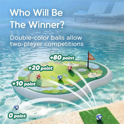Inflatable Pool Golf Game Set