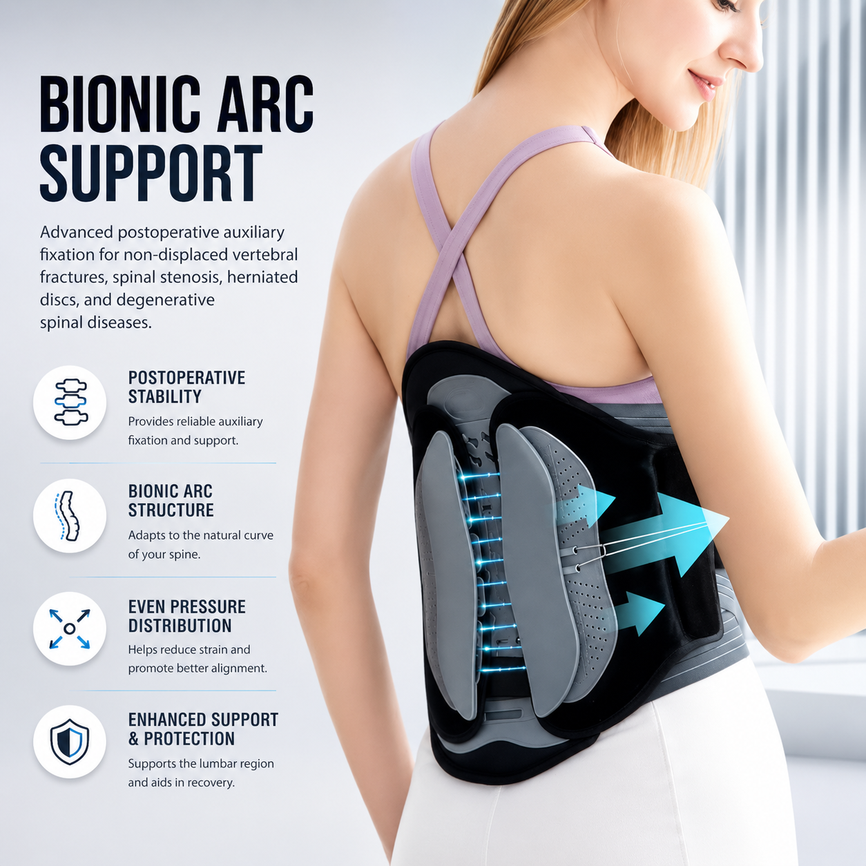 Ergonomic Lumbar Support | Relieve Everyday Back Strain & Posture Corrector