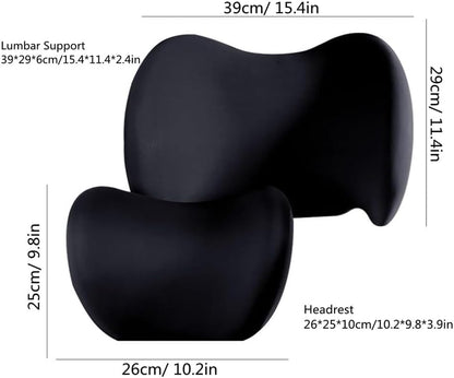 Ergonomic Car Neck & Lumbar Support Set