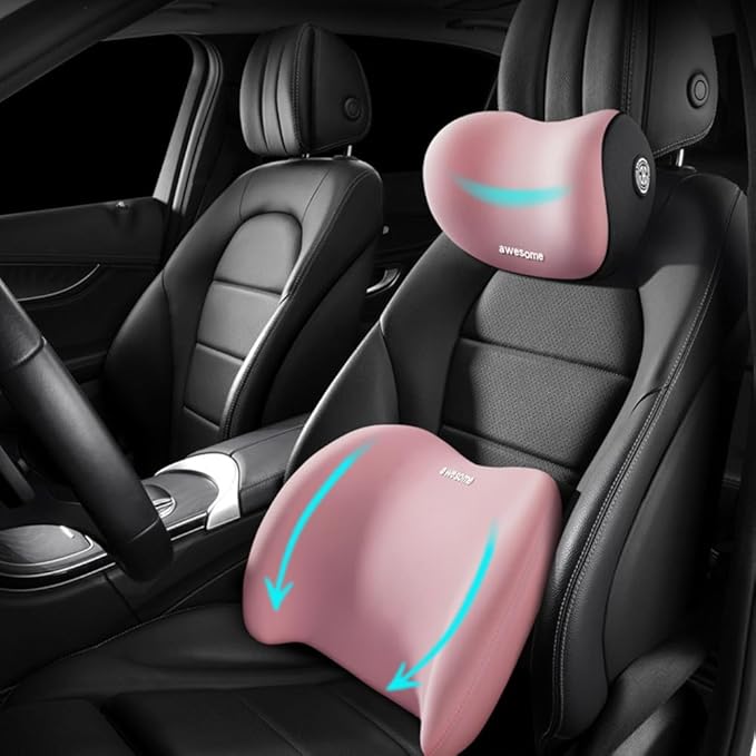 Ergonomic Car Neck & Lumbar Support Set