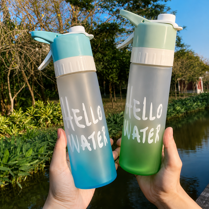 2-in-1 Cooling Mist Water Bottle