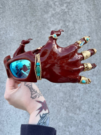 Red Hand Claw Statement Sunglasses
