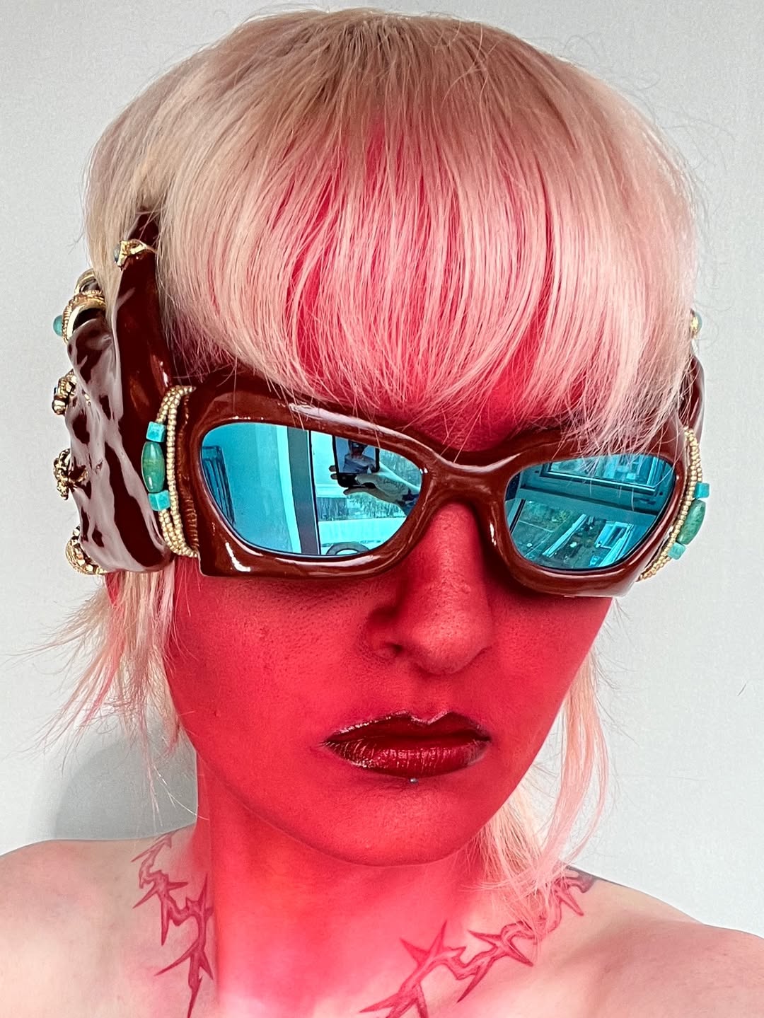 Red Hand Claw Statement Sunglasses